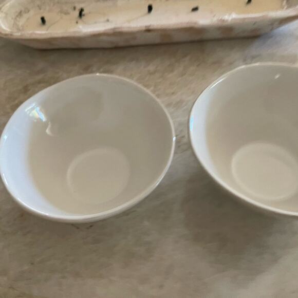 Crate & Barrel white bowls set of two 6-1/4” - Picture 4 of 12